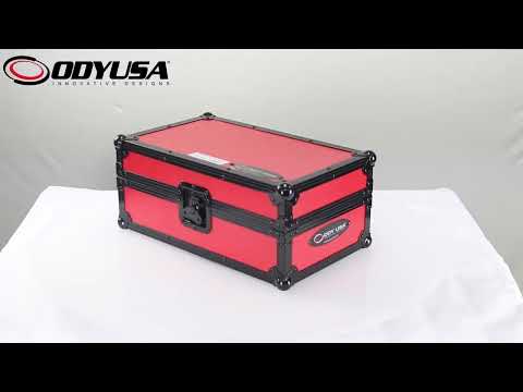 DESIGNER DJ™ Universal 10-inch Format Extra Deep Black on Red DJ Mixer Case (FR10MIXBKREDXD)