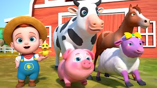 Old MacDonald Had A Farm Song! 🐏🐖🐄🐎 | GoBooBoo Nursery Rhymes & Kids Songs