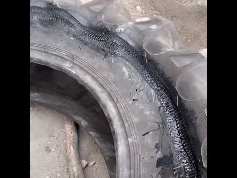 Repairing of a Giant Tractor Tyre with Amazing Technique