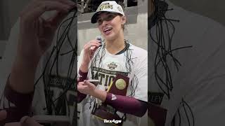 "A childhood dream come true." 🏆 Logan Lednicky speaks on ending her career with a trophy in hand 👍