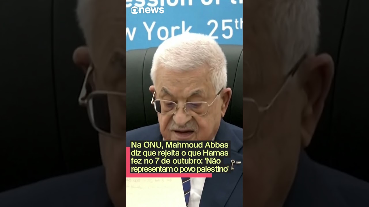 Mahmoud Abbas diz que rejeita o que Hamas fez no 7 de outubro Não representam o povo palestino