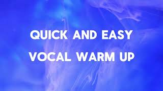 Easy Vocal Warm Up - Lip Trills