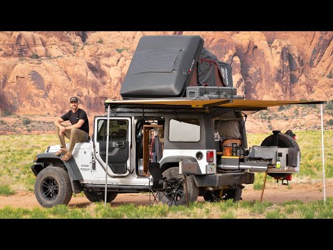 DIY JEEP BUILD | 3 YEARS LIVING IN A JEEP | BED/KITCHEN/CLOSET