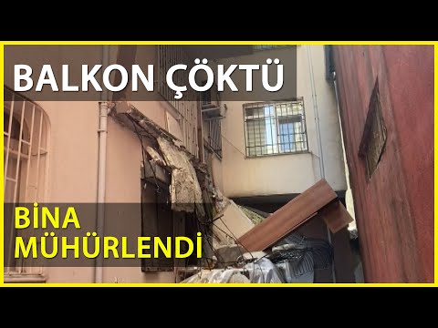 Güngören'de Balkon Çöktü; 5 Katlı Bina Mühürlenerek Boşaltıldı