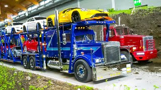 STUNNING RC TRUCK, RC MACHINE COLLECTION!! RC LESU LT5H AOUE BOBCAT, RC EXCAVATORS, RC TRACTORS