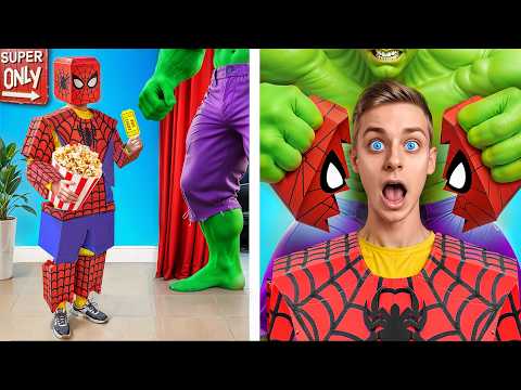 Fake Superheroes vs Real Superheroes! Sneaking Into the Movies Challenge!