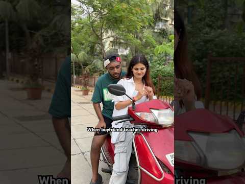 Mujhe mat seekhao😑 #teachingdriving #couplecomedy #surbhipalaria #relationshipdrama #funny