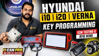 Hyundai i20 Key Programming | i10 & Verna ECM Programming with CAN Pro | Complete Demo | Video 13