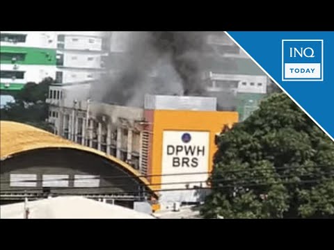 YouTube video thumbnail: Fire Hits DPWH Office in Quezon City