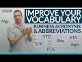 Business Writing Abbreviations and Acronyms