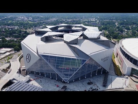 YouTube video thumbnail: The Atlanta Falcons' Revolutionary Stadium Is Unlike Any Other You've Seen