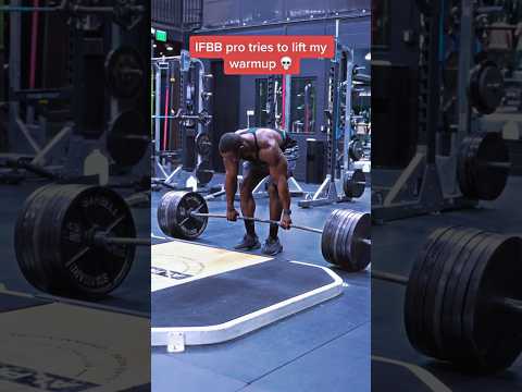 IFBB Pro Bodybuilder Tries To Lift My Warmup ? #shortsvideo