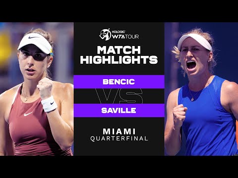 Belinda Bencic vs. Daria Saville | 2022 Miami Quarterfinal | WTA Match Highlights