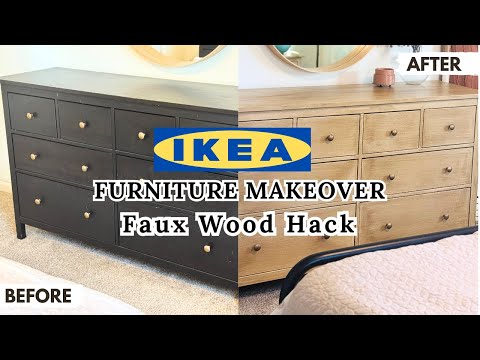 DIY Faux Wood IKEA Furniture Hack you'll want to try!