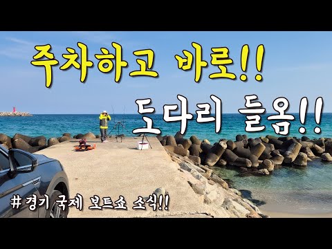 [다리tv] 쉿!! 주차하고 바로!!! 나홀로 캠낚 도다리 포인트!!! 보트쇼 소식!!!