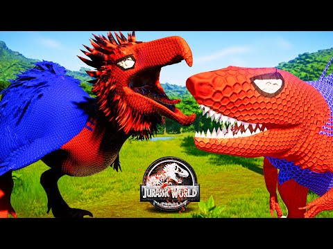 Superhero Dinosaurs' Fighting & Hunting Scenes!
