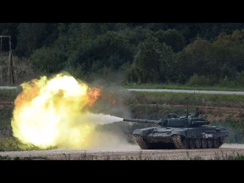 Russian T-80 Tanks Destroy Enemy Defenses in Kupyansk