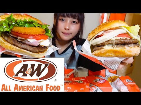 【大食い】沖縄でA&Wのハンバーガーを爆食い！【新商品】