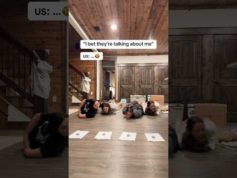 cookie race at the cabin🤣 #shortsfeed #youtubeshorts #friends