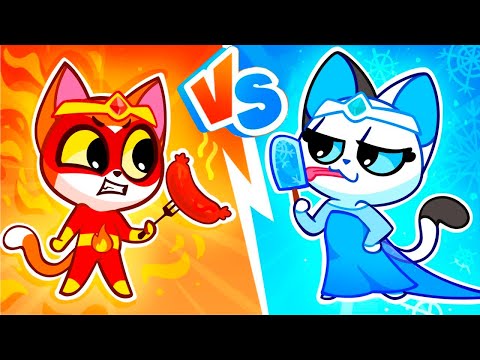 Cold Baby VS Hot Baby ❄️ Weather Challenges 🌟 Purr-Purr Stories Cartoons Full Episodes