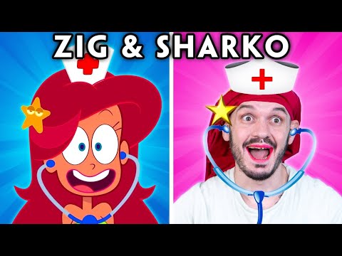 Nurse Marina - Zig & Sharko With Zero Budget | Funny Cartoon Parodies | Hilarious Cartoon