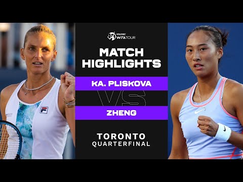 Karolina Pliskova vs. Qinwen Zheng | 2022 Toronto Quarterfinals | WTA Match Highlights