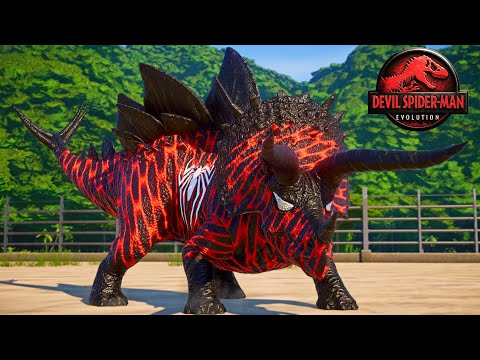 DEVIL SPIDER-MAN Stegoceratops vs EVERY Dinosaur!