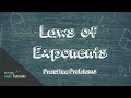 Laws of Exponents and Simplification