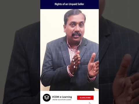 Rights Of Unpaid Seller – #Shortvideo – #businessregulatoryframeworks -#BishalSingh -Video@195