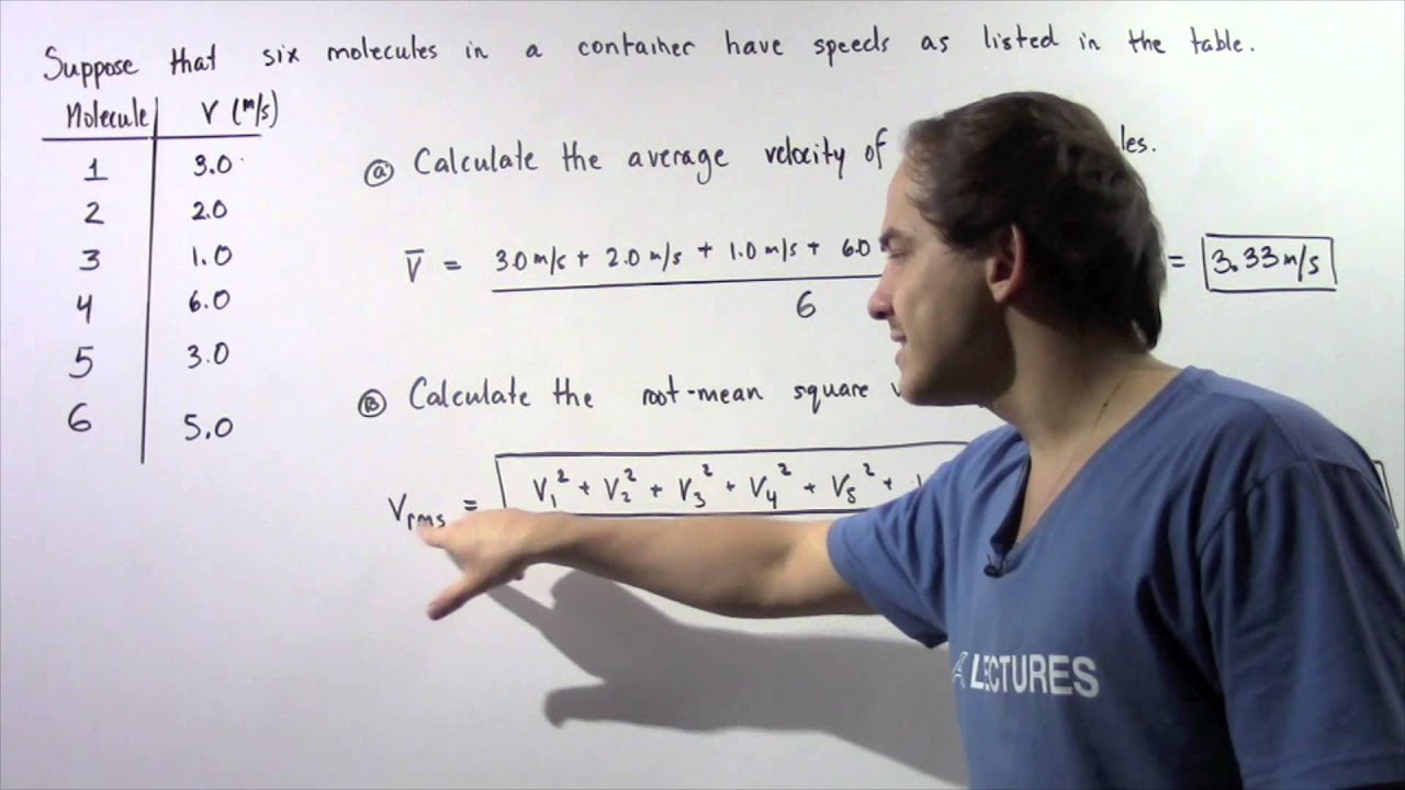 Root Mean Square Velocity Example # 1