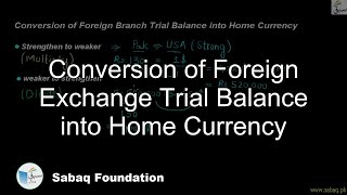 Conversion of Foreign Exchange Trial Balance into Home Currency