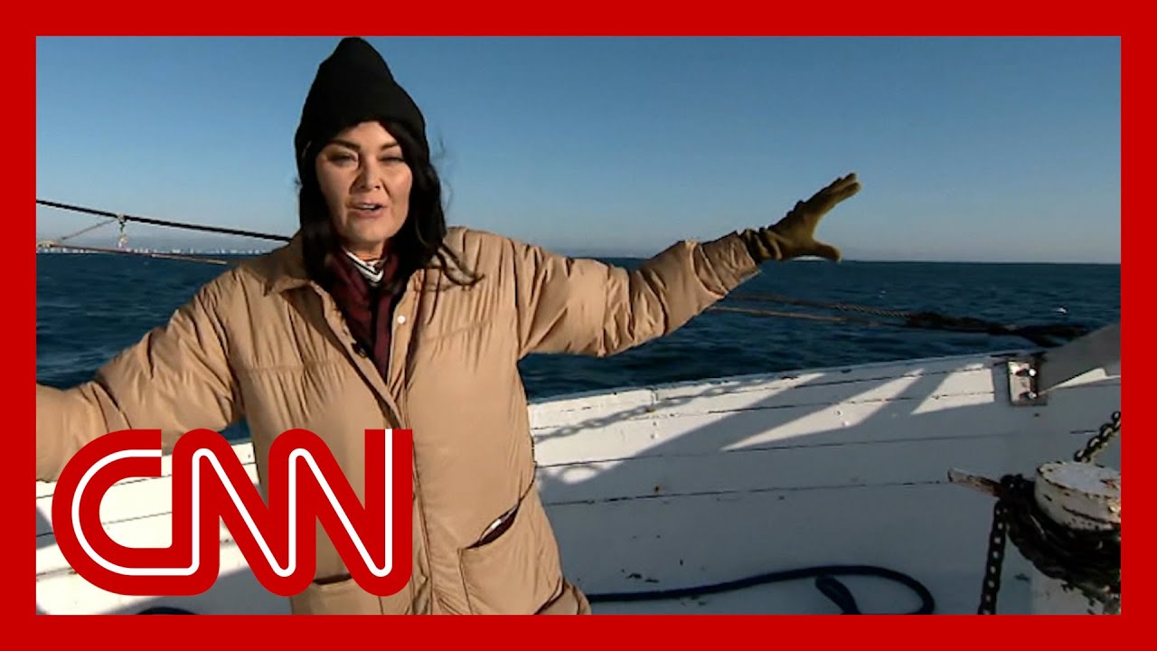 CNN reporter shows where US Navy searches for suspected Chinese spy balloon debris