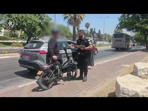 אכיפה מוגברת בסוף השבוע ובמסגרתה נרשמו 267 דו"חות לעבירות מסכנות חיים והחרמות כלים מיקרומוביליטיים