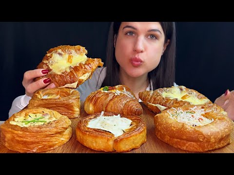 SAVORY CROISSANTS | MUKBANG | ASMR | EATING SOUNDS