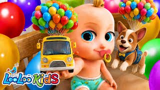 Johny Johny Yes Papa + Wheels On The Bus Balloons Animal Rescue - Learn Colors - LooLoo Kids