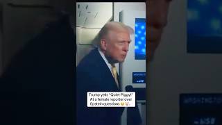 🐷 “QUIET Piggy!” Trump to female reporter over Epstein #trump #donaldtrump #maga #funny #lol