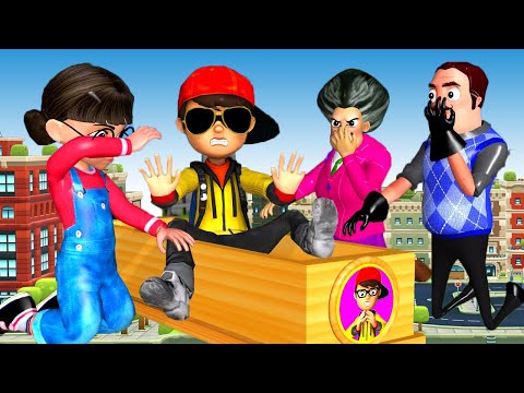 Scary Teacher 3D Miss T and 5 Neighbor Ring Throw Challenge Troll Doll Squid Game Dancing