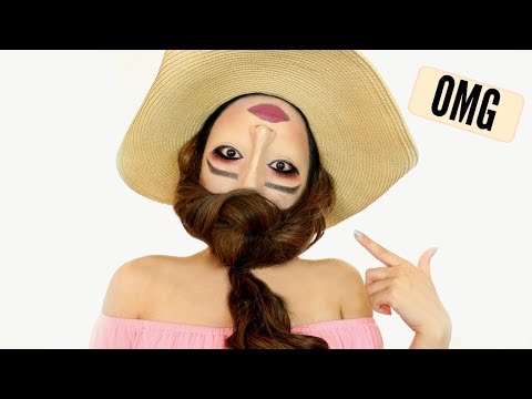 UPSIDE DOWN 'REVERSE HEAD' Makeup Tutorial !!!