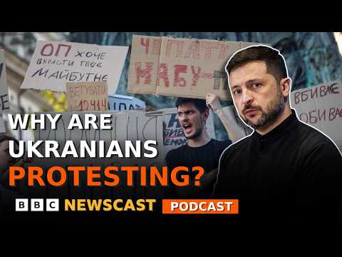 Are protests putting Ukraine's President Zelensky under pressure? | BBC News