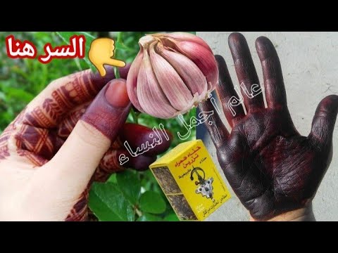 سر خلطة الثوم للحصول على لون حناء أحمر غامق في نص ساعة فقط