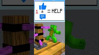 HELP JJ Mikey do Kung Fu - Maizen Minecraft Animation #maizen #minecraft