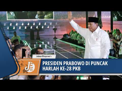 MOMEN KEBERSAMAAN PRESIDEN PRABOWO DI PUNCAK HARLAH KE-28 PARTAI KEBANGKITAN BANGSA