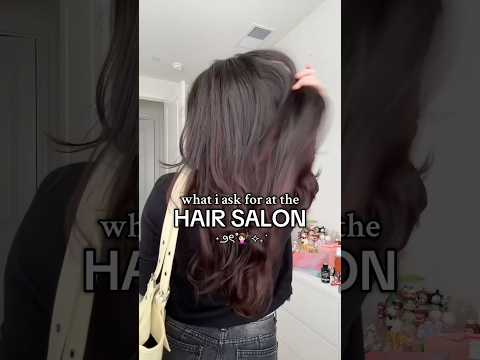 WHAT I ASK FOR AT THE HAIR SALON!!! highly asked question #haircut #hairinspo #hairsalon #glowup