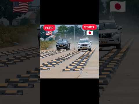 اختبار نظام التعليق تويوتا برادو ضد فورد #shorts