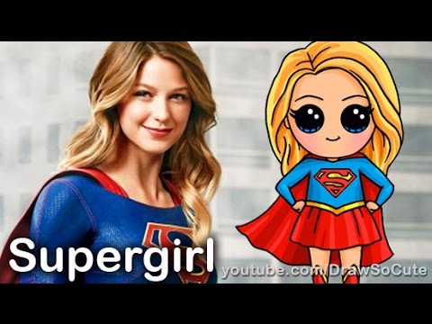How to Draw Chibi Supergirl step by step Melissa Benoist