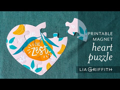 DIY Printable Magnet Heart Puzzle