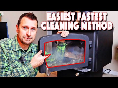 Easiest And Fastest Wood Stove Glass Cleaning Method!