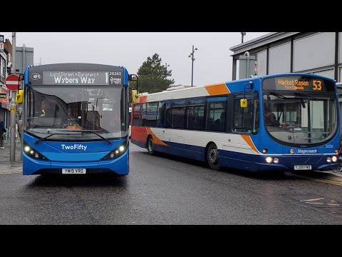Buses at Grimsby Riverhead Exchange (28/10/2023)
