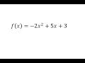 Quadratic Functions and Their Properties