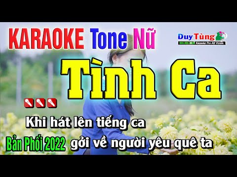 Karaoke || Tình Ca – Tone Nữ ( Nhẹ Nhàng Dễ Hát ) Nhạc Sống Duy Tùng